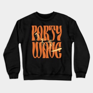 Party Wave Yellow and Orange Crewneck Sweatshirt